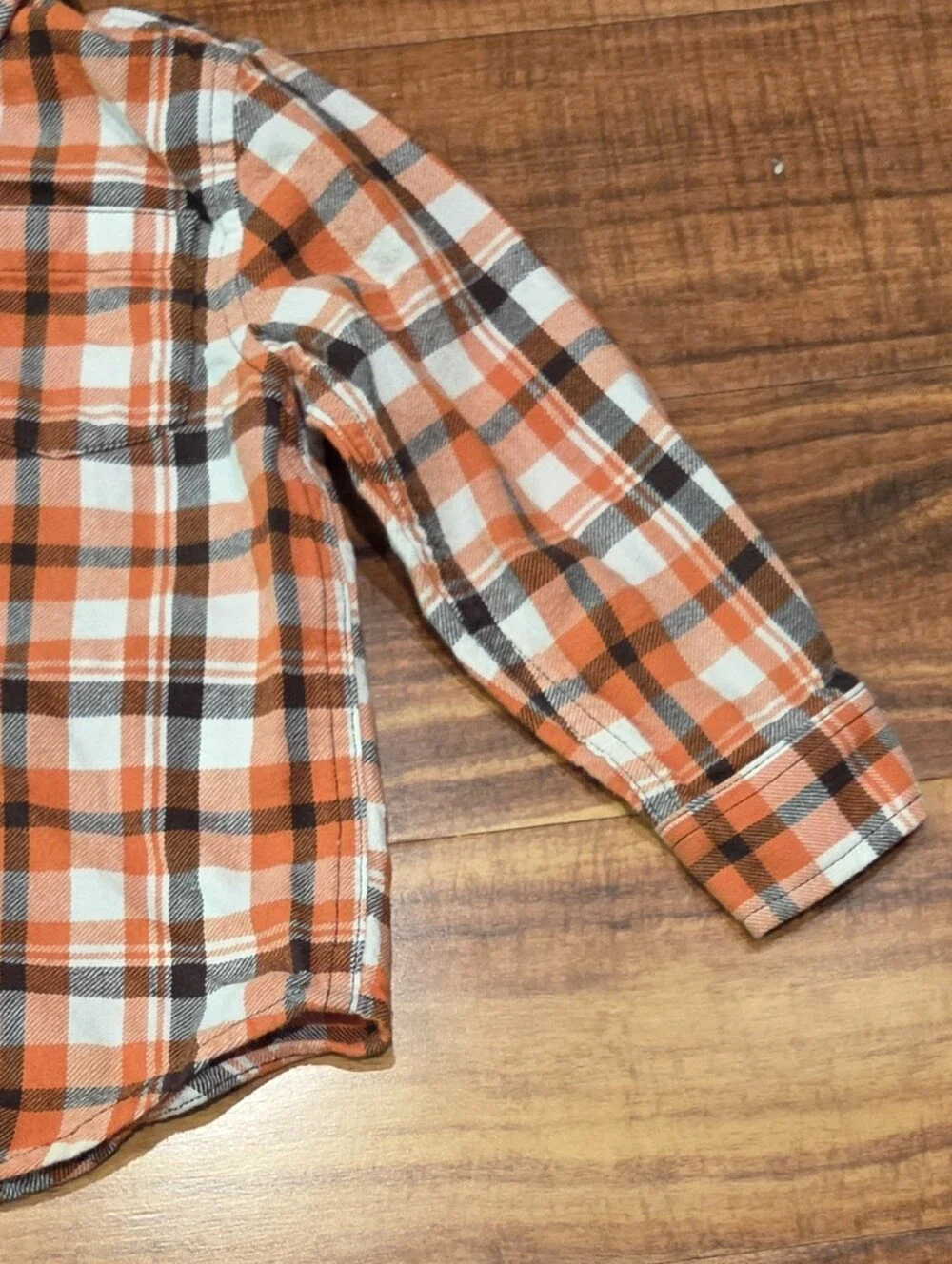 Gymboree EUC 2T Months Brown/Orange Plaid Shirt, Pumpkin Tee & Corduroy Pants